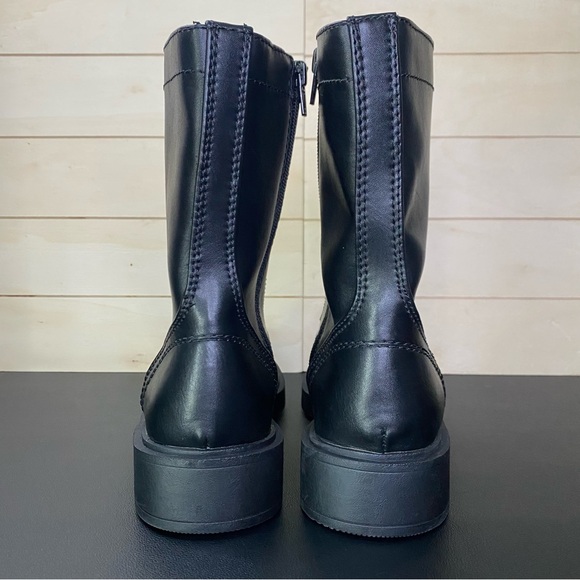 Steve Madden SM New York Lila Black Combat Boots Women's Size 6.5 Shoes M - Picture 6 of 11